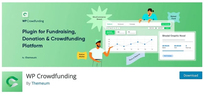 download page for the wordpress crwodfunding plugin wp crowdfunding