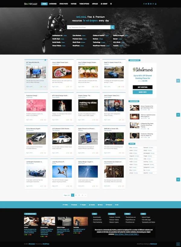Showcase Masonry Blog Theme