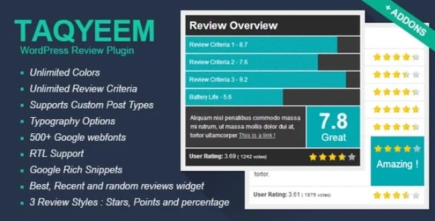 Taqyeem Review Plugin