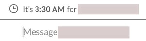 timezone warnings on Slack