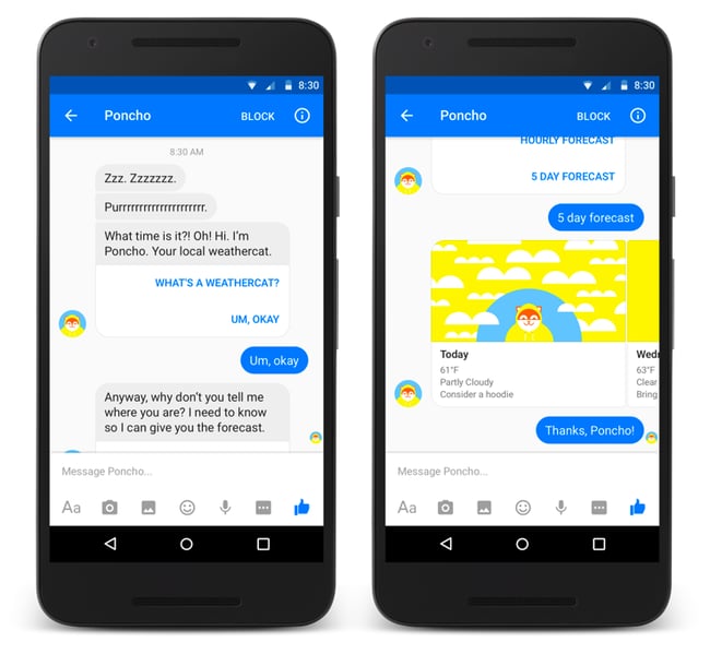 Facebook chatbot