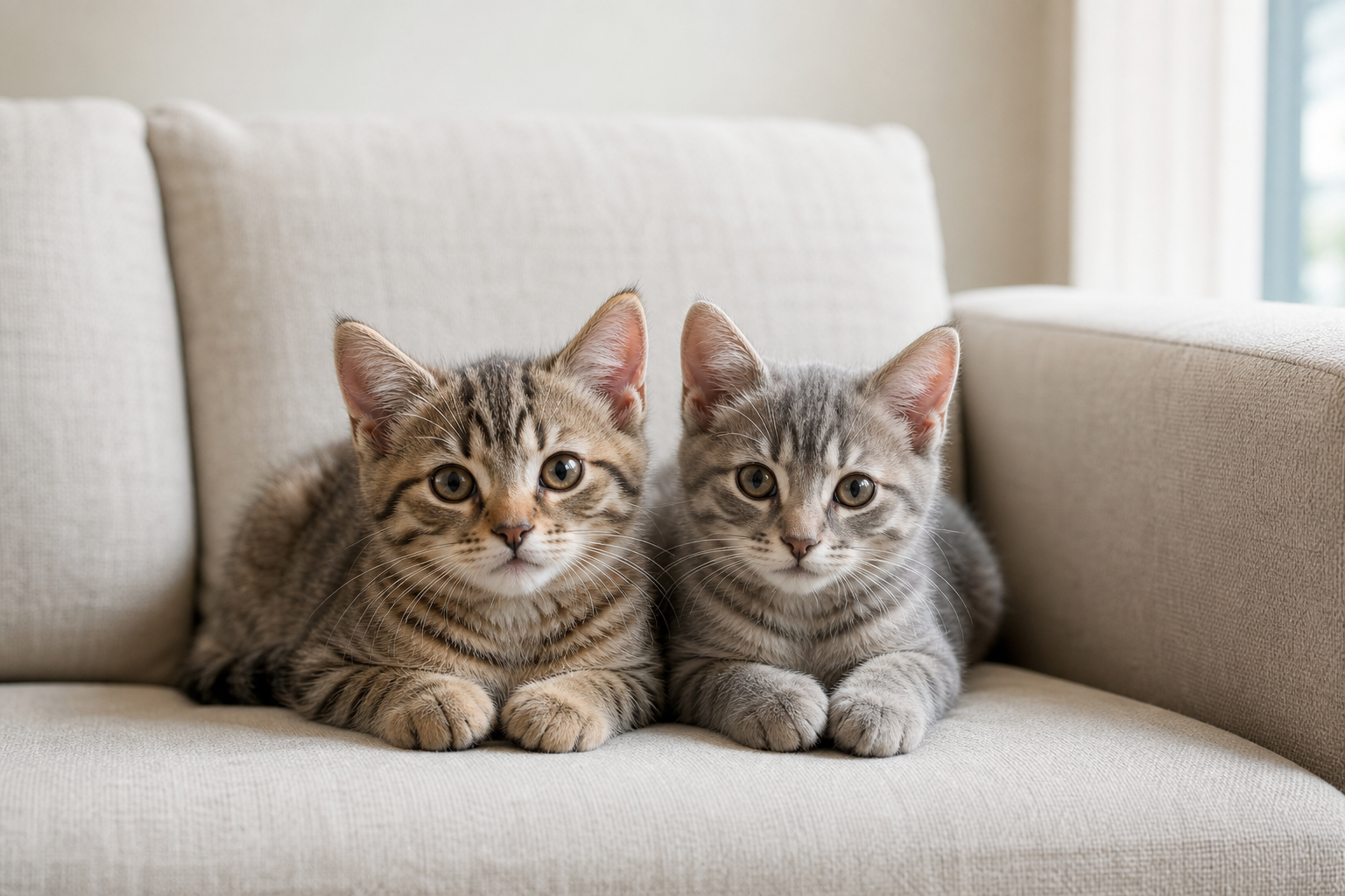 Two Kittens Lying On A Sofa Bild erstellt mit HubSpot direkt im Blog-Beitrag
