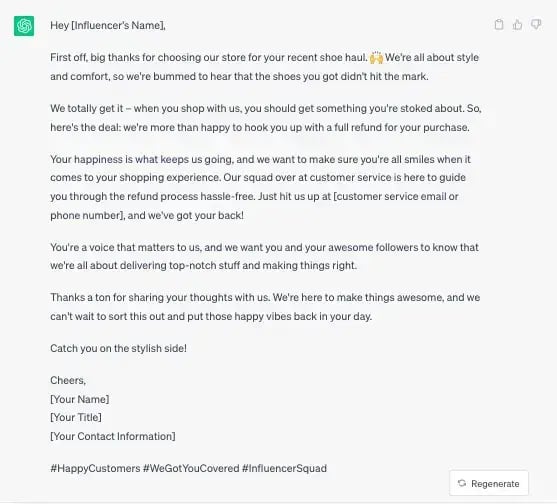 AI in crisis management; asking ChatGPT to respond to a complaint