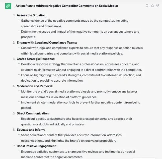 AI in crisis management; asking ChatGPT to respond to sabotage from a competitor 