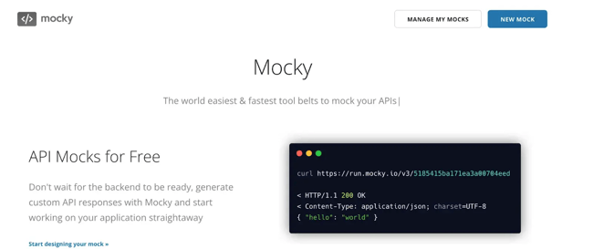 API mocking, mocky