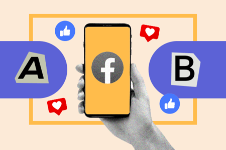 iphone comparing a/b testing on facebook