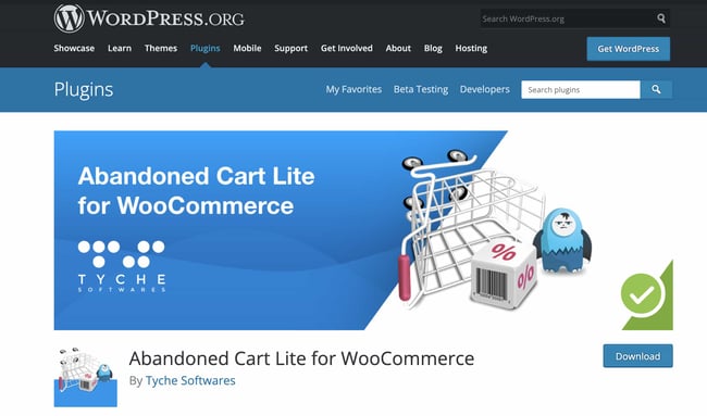 Best Abandon Cart Plugins: Abandoned Cart Lite 