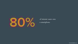 80% of internet users own a smartphone.