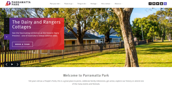accessible graphic design example parramatta park