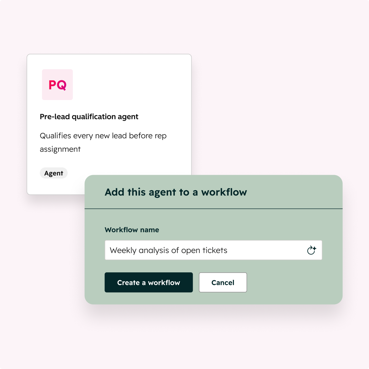 sui of agent builder showing repeatable workflows