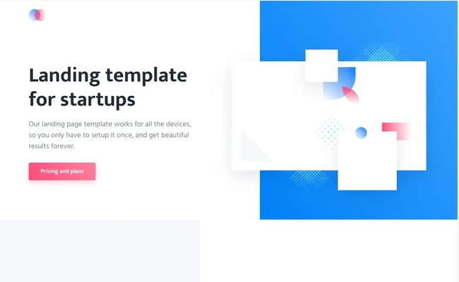 Agnes template for landing page using HTML and CSS