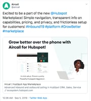 Aircall Tweet