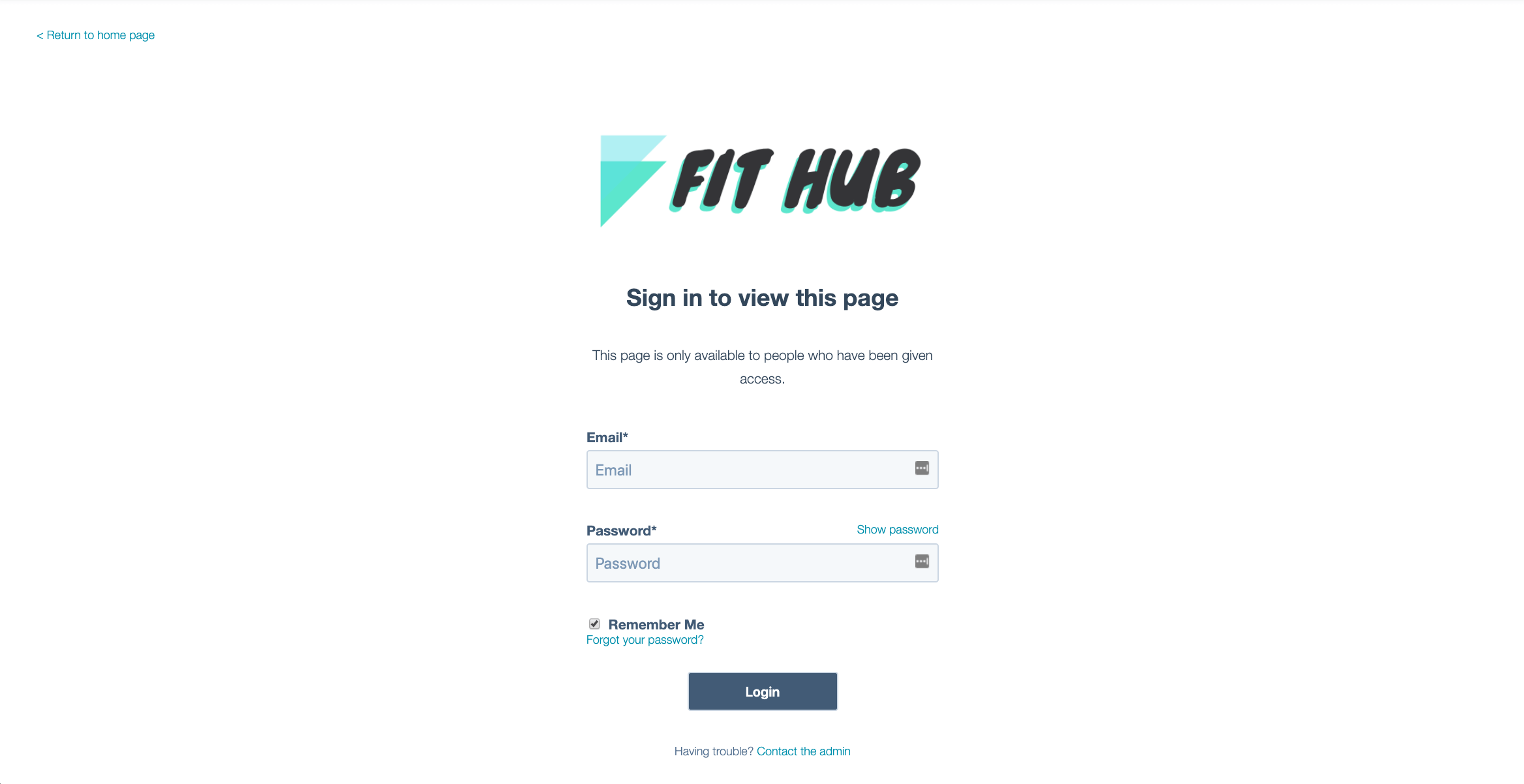 Fit Hub Website Screenshot