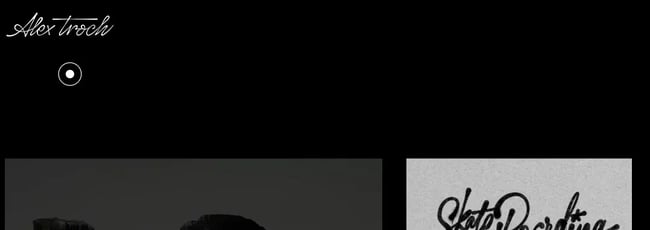 Alex Trochut��s online portfolio animated signature