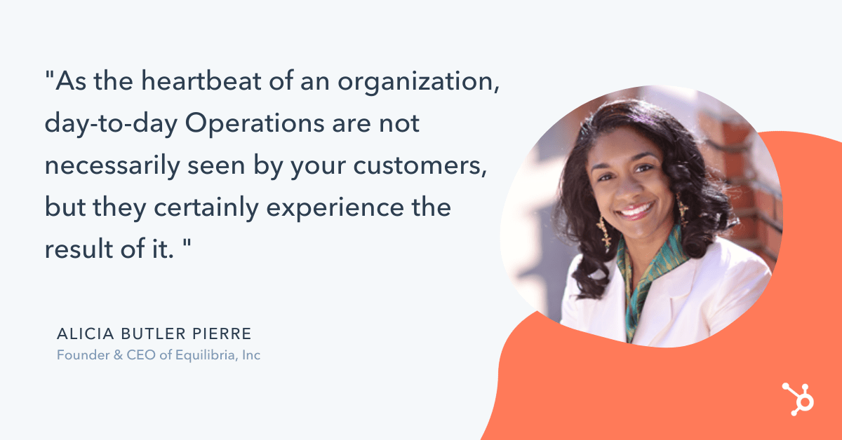 Alicia Butler Pierres quote on Operations