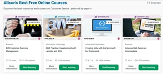 Alison customer service programs