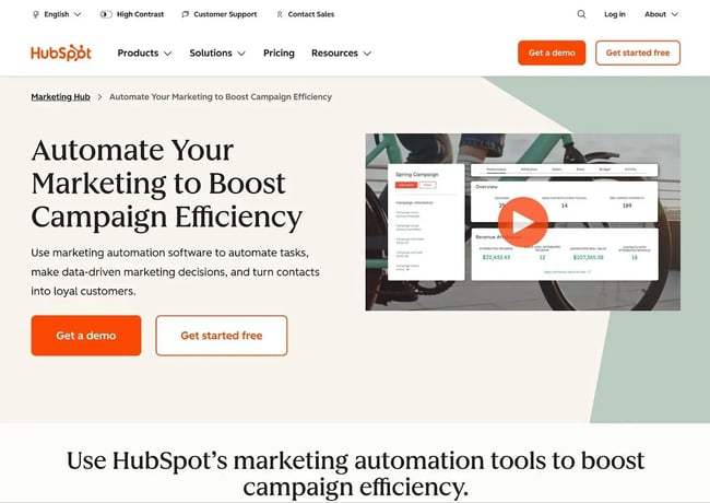 An example of a hero headline for landing page personalization