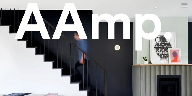Architecture website example, AAmp Studio