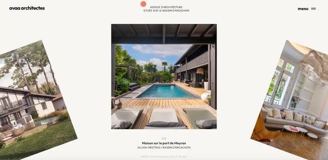 Architecture website example, AVAA Architects