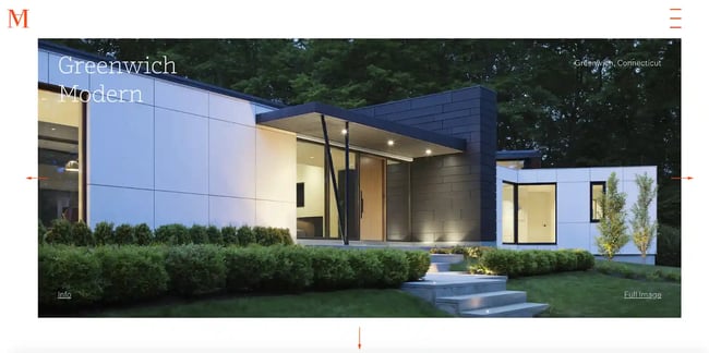 Architecture website example, Amanda Martocchio