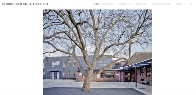 Architecture website example, Christopher Stoll