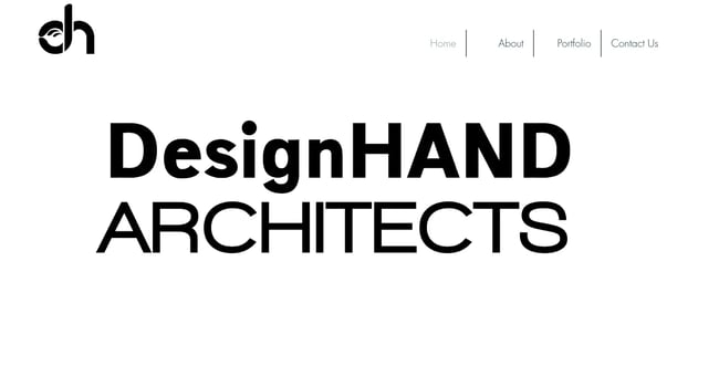 Architecture website example, DesignHand Architects
