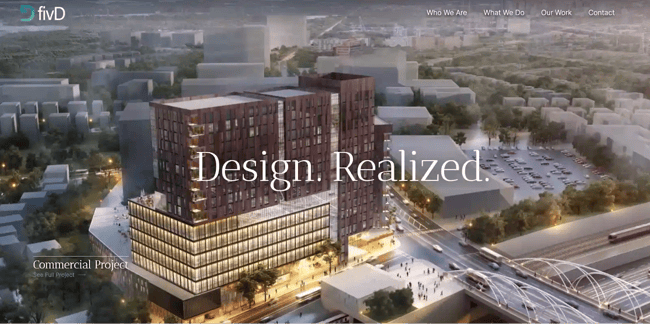 Architecture website example, FivD