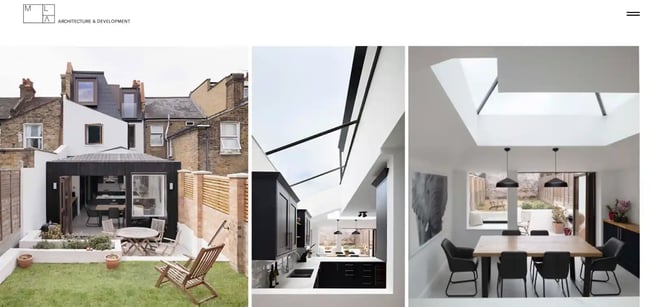 Architecture website example, MLA Architecture
