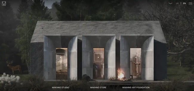 Architecture website example, Makhno Studio