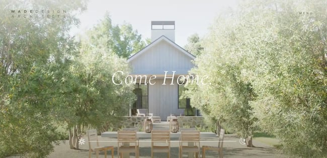 Architecture website example, Wade Design Architects