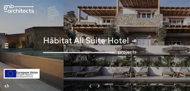 Architecture website example, gnb Architects