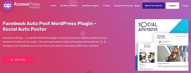 Automatic post to facebook wordpress plugins, Social Auto Poster Plugin