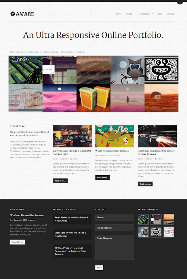 Aware WordPress Theme