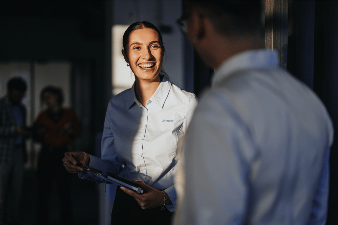 Azora Female Employee Smiling
