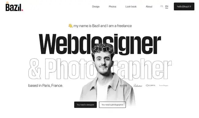 Bazil Hamard freelancer website design