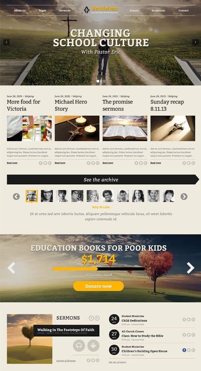 Bethlehem Theme demo WordPress theme for nonprofit organizations