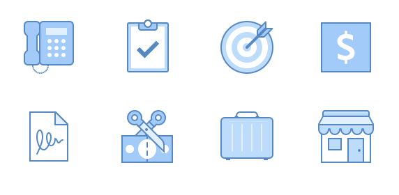 Blue UI free icon set