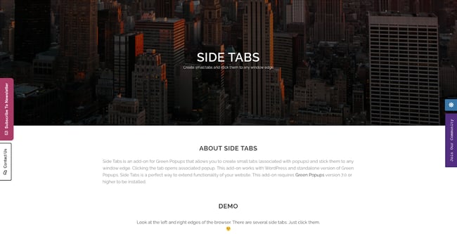 Side Tabs