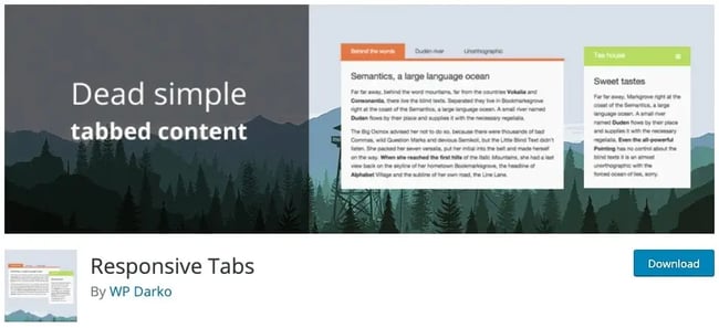 Responsive Tabs is a minimalist plugin