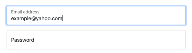 Bootstrap floating form shows email address label floating over submitted email address