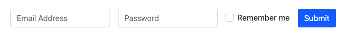 Bootstrap inline form example