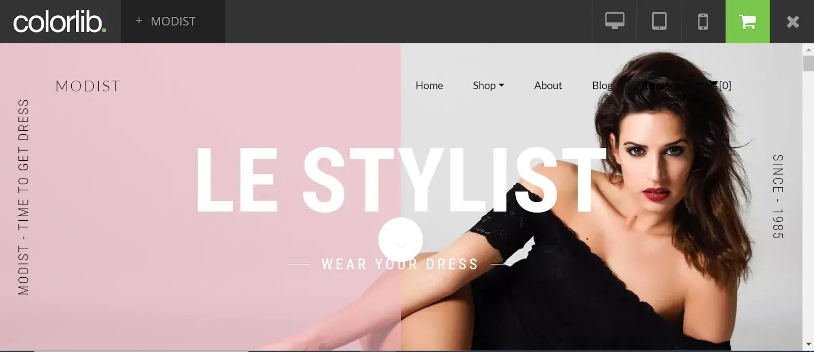 Bootstrap website templates, Modist