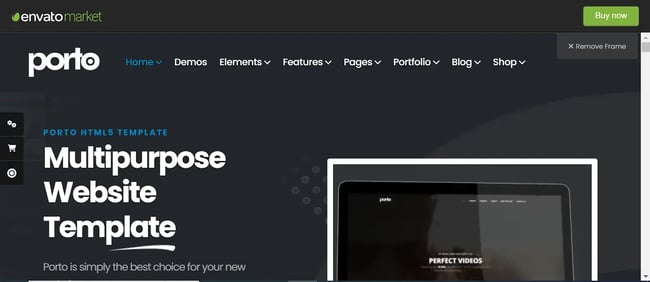 Bootstrap website templates, Porto
