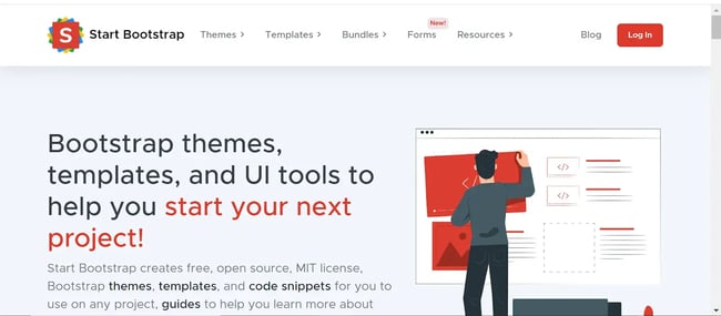 Bootstrap website templates, Start Bootstrap
