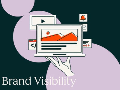 Brand visibility dashboard showing cross-channel metrics from search to social to AI discovery