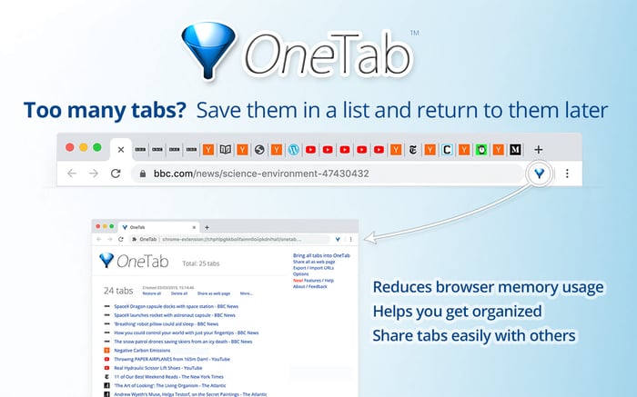 one-tab-extensão-googlechrome