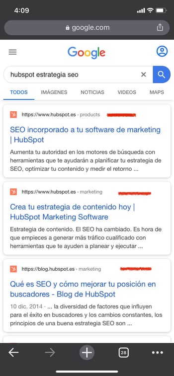 Breadcrumbs en resultados de Google