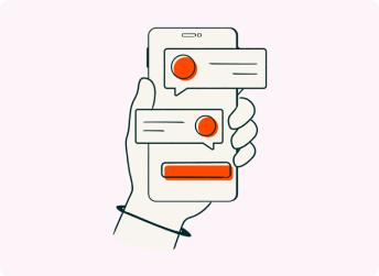 Pictogram Hand hält Smartphone
