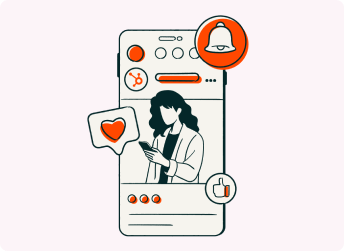 Pictogram Smartphone mit Social Media