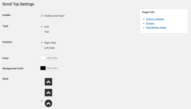 Button styles for ID Back to Top plugin for WordPress